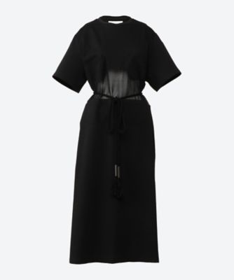 ＜AKIRANAKA (Women)＞Ｒｕｔ　ｓｔｒｉｐｅ　Ｔｅｅ　ｄｒｅｓｓ　ＢＫ