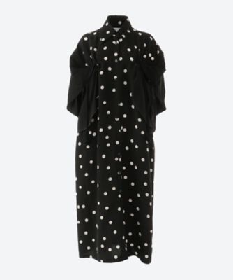 ＜AKIRANAKA (Women)＞Ｄｅｖｏｎ　ｆｌｉｐ　ｄｒａｗｓｔｒｉｎｇ－ｓｌｅｅｖｅｓ　ｄｒｅｓｓ　ＢＫ