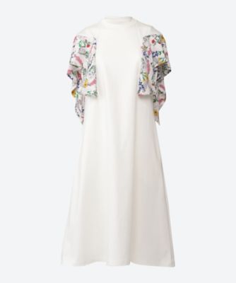 AKIRANAKA ANEMONE TWIST SLEEVES DRESS