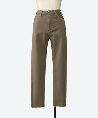 ＜HYKE (Women)＞ＳＴＲＥＴＣＨ　ＴＷＩＬＬ　ＴＡＰＥＲＥＤ