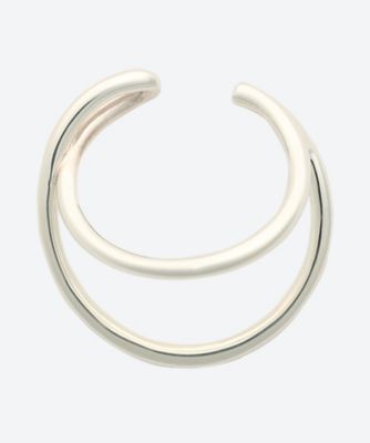 ＜HYKE (Women)＞ＤＯＵＢＬＥ　ＥＡＲ　ＣＵＦＦ（ＳＭＡＬＬ）　ｓｉｌｖｅｒ