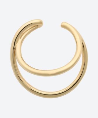 ＜HYKE (Women)＞ＤＯＵＢＬＥ　ＥＡＲ　ＣＵＦＦ（ＳＭＡＬＬ）　ｇｏｌｄ