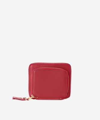 ＜三越伊勢丹/公式＞ Wallet COMME des GARCONS (Women/Men)/ウォレット コム デ ギャルソン 二つ折りZIP財布 RED 財布・マネークリップ【三越伊勢丹/公式】