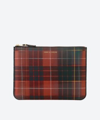 ＜Wallet COMME des GARCONS (Women/Men)＞ＺＩＰポーチ　大　ＬＥＮＴＩＣＵＬＡＲ　ＴＡＲＴＡＮ　Ｇ