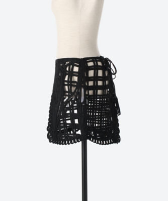 22,050円mame Cord Embroidery Wrapped Skirt　ブラック