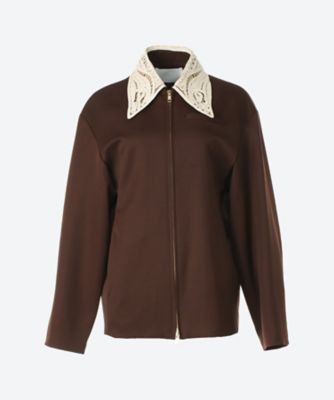 mame Embroidered Collar Zip Up Jacket | www.innoveering.net