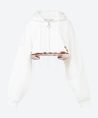 doublet BURNING EMBROIDERY ZIP UP HOODIE