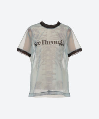 ＜doublet (Women)＞ＳＥＥ―ＴＨＲＯＵＧＨ　ＰＲＩＮＴ　Ｔ―ＳＨＩＲＴ