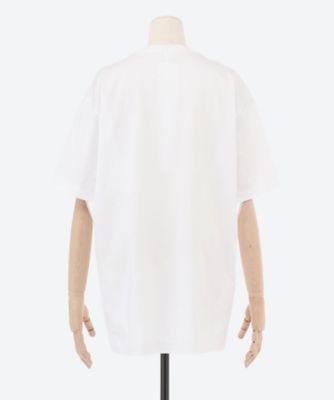 ★SCHNEE★SCHNEE DOUBLE BOW T-SHIRTS (WHITE)★正規品/送料込 T―SHIRT WITH SNOWMAN | doublet (Women