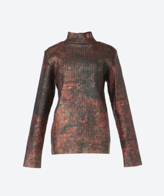 ＜doublet (Women)＞ＲＵＳＴ　ＰＲＩＮＴＥＤ　ＫＮＩＴ　ＰＵＬＬＯＶＥＲ