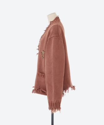 トップス 23ss doublet OVERSIZED CUT-OFF CARDIGAN 23ss doublet OVERSIZED CUT-OFF CARDIGAN