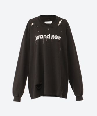 ＜doublet (Women)＞ＤＥＳＴＲＯＹＥＤ　ＬＯＮＧ　ＳＬＥＥＶＥ　Ｔ―ＳＨＩＲＴ