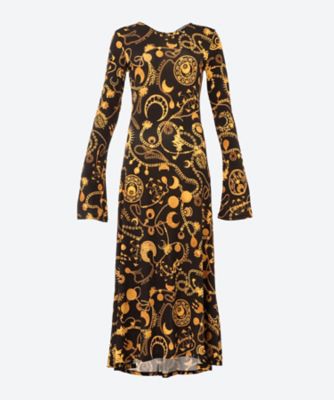 Marine Serre ★「ムーン」ドレス Moon Rhinestone Knit Tube Dress Black | The Webster
