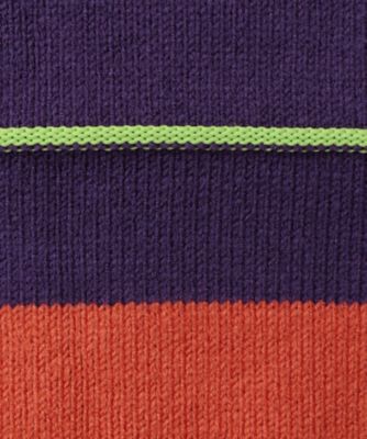 OVERSIZD BORDER POLO KNIT