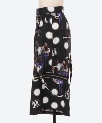 kidillキディル⭐︎スカートパンツ ZIP SHORT PANTS SKULL PRINT