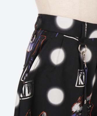 ZIP SHORT PANTS SKULL PRINT