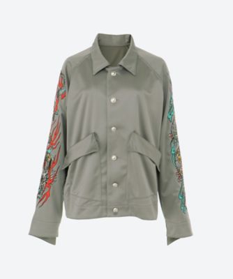 ＜sulvam (Women)＞ＳＨＩＮＹ　ＪＥＲＳＥＹ　ＥＭＢＲＯＩＤＥＲＹ　ＢＬＯＵＳＯＮ