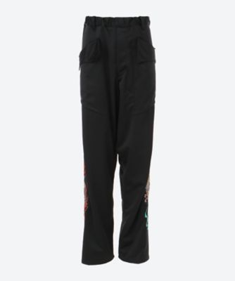 ＜sulvam (Women)＞ＳＨＩＮＹ　ＪＥＲＳＥＹ　ＥＭＢＲＯＩＤＥＲＹ　ＰＡＮＴＳ