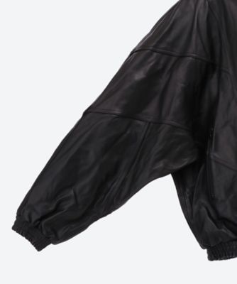 WRINKLE LEATHER TRACK JACKET