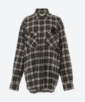 人気デザイナー シャツ doublet 23aw check shirts with a spider