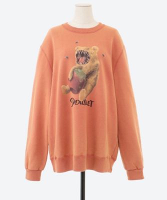 トップス doublet violent stuff bear print sweat BLACK-VIOLENT-STUFF-BEAR-PRINT