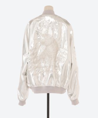未使用タグ付 マルベリー イレブンティ コラボ2way ジャケット グレー 48 SILVER EMBROIDERY SOUVENIR