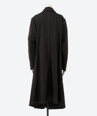 sulvam ロングコート (BLACK) サルバム sulvam Long Broken Coat （Black Black） -FASCINATE