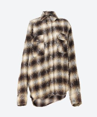 ＜doublet (Women)＞ＺＯＭＢＩＥ　ＳＩＬＨＯＵＥＴＴＥ　ＣＨＥＣＫ　ＳＨＩＲＴ