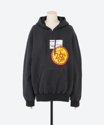 【関税込み】doublet ブラック 'Disposal Reduction' フーディ DISPOSAL REDUCTION HOODIE