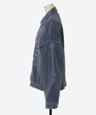BONE APPLIQUE CORDUROY JACKET