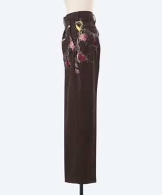 パンツ EMBROIDERED CHAIN TAILORED TROUSERS doublet Embroidered Chain Tailored Trousers （Brown