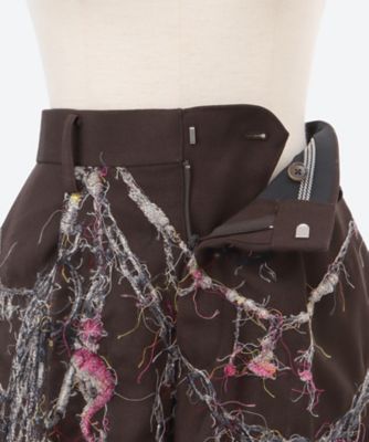パンツ EMBROIDERED CHAIN TAILORED TROUSERS EMBROIDERED CHAIN TAILORED TROUSERS charcoal - IDIOME