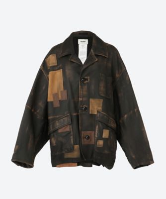 ＜doublet (Women)＞ＰＡＴＣＨＷＯＲＫ　ＬＥＡＴＨＥＲ　ＪＡＣＫＥＴ　２５ＡＷ０９ＢＬ２２５