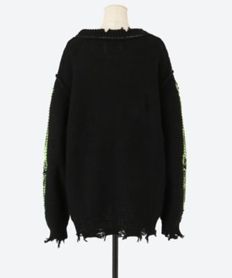 GLOW―IN―THE―DARK SKULL KNIT