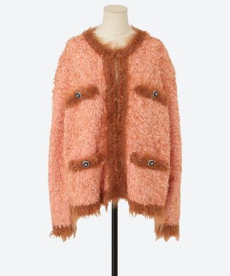 doublet (Women)/ダブレット MOHAIR TWEED KNIT CARDIGAN 25AW65KN195 PINK トップス【三越伊勢丹/公式】