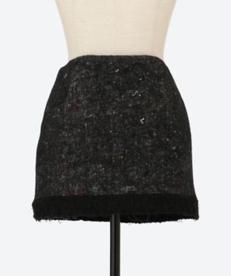 RECYCLED FELT TWEED―STYLE SKIRT