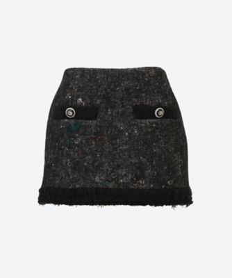 ＜doublet (Women)＞【送料無料】ＲＥＣＹＣＬＥＤ　ＦＥＬＴ　ＴＷＥＥＤ―ＳＴＹＬＥ　ＳＫＩＲＴ　２５ＡＷ２２ＳＫ１３