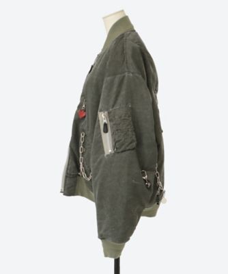 KEY CHAIN DECORATED BOMBER JACKET