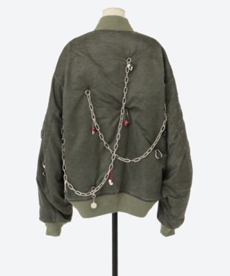 KEY CHAIN DECORATED BOMBER JACKET