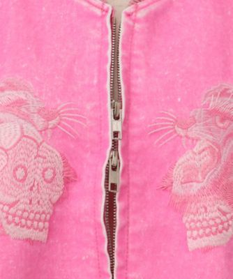 FLOCKED DENIM SOUVENIR JACKET