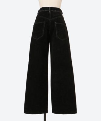 メディアスジャパン＊シークレット 送料無料】FLOCKED DENIM EMBROIDERED