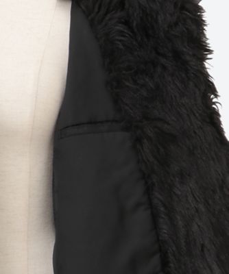 SINISTER MOUTH FAUX FUR JACKET