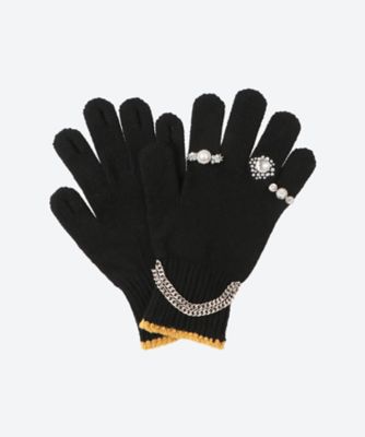 KNIT GLOVES WITH RINGS