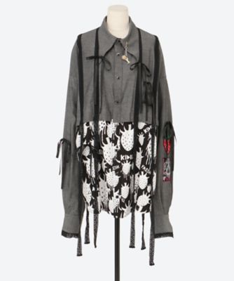 KIDILL/キディル ブラウス KL1018 BKxWH STRA トップス【三越伊勢丹/公式】