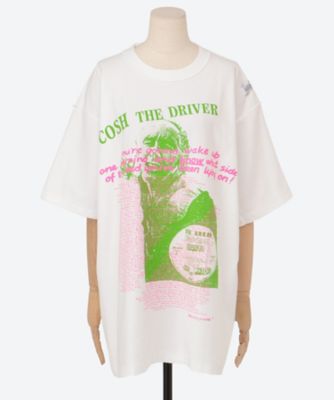 CULLNI Jieda コラボロンT ホワイトグリーン クルニ×ジエダのカットソー、ロングスリーブにTシャツを重ねた