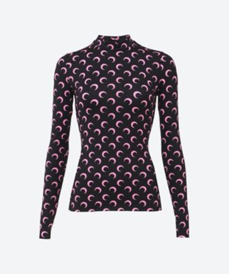 MARINE SERRE (Women) /マリーン セル カットソー WTS005* BLACK/PINK トップス【三越伊勢丹/公式】