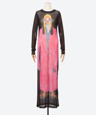 ＜CHARLES JEFFREY LOVERBOY (Women)＞ワンピース　ＰＯＷＥＲＭＥＳＨ　ＭＡＸＩ　ＤＲＥＳＳ　０５２０６０３０１