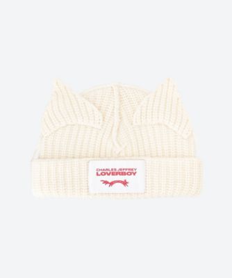 ラバーボーイ　CHUNKY EARS BEANIE / ECRU Charles Jeffrey LOVERBOY(チャールズ ジェフリー ラバーボーイ