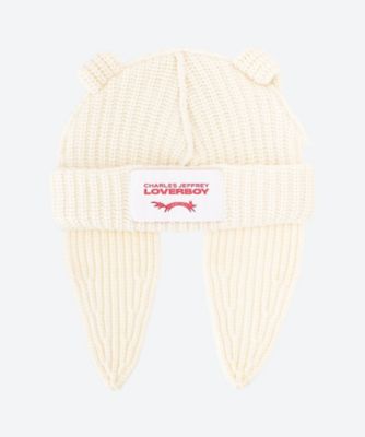 ラバーボーイ　CHUNKY EARS BEANIE / ECRU Charles Jeffrey LOVERBOY(チャールズ ジェフリー ラバーボーイ