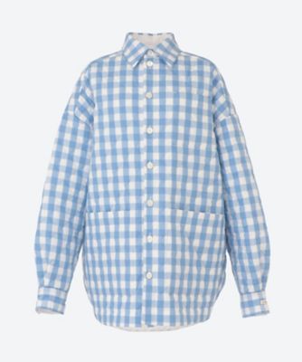 ＜TSTS (Women)＞ＱＵＩＬＴＥＤ　ＧＩＮＧＨＡＭ　ＳＨＩＲＴ　ＢＬＯＵＳＯＮ　２５ＡＭＭ０２０２